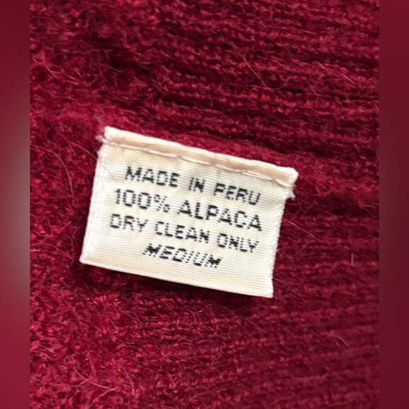 Mens Vintage George Howard Red Alpaca Sweater Vest Medium Preppy Luxury Grandpa - Picture 3 of 4